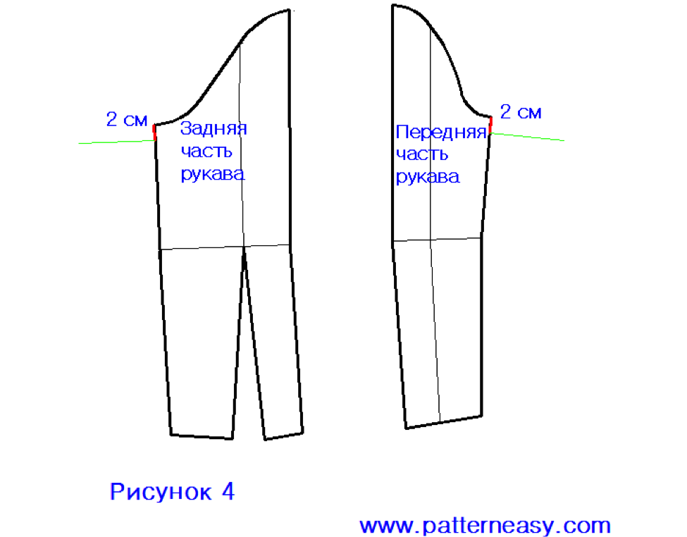 Выкройка блузки с рукавом реглан фото