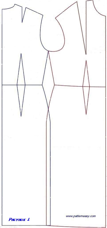 Выкройка стильного платья фото