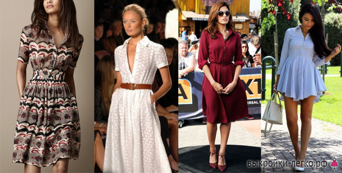 Выкройка элегантного платья-рубашки фото