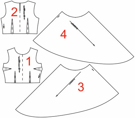 Платье с асимметричной юбкой. Инструкция по пошиву фото