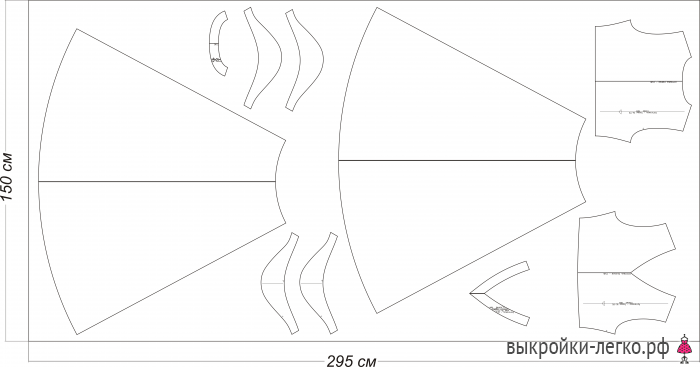 Выкройка летнего платья в пол фото