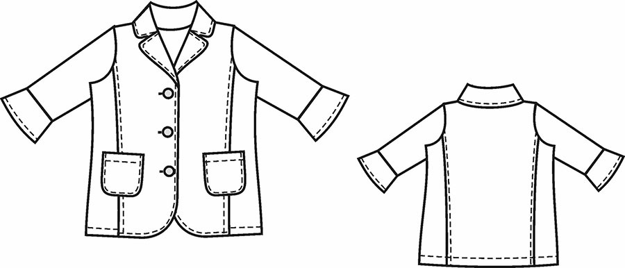 Купить выкройку Выкройка жакета для девочки онлайн фото