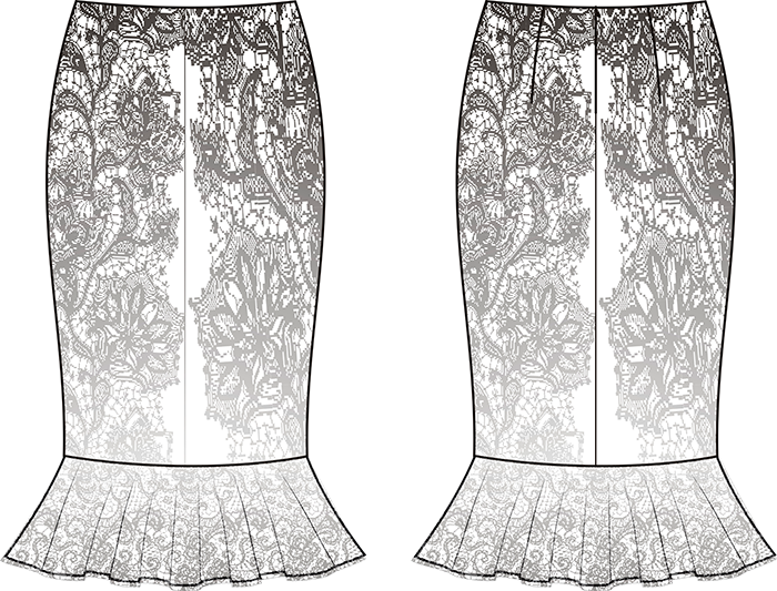 Юбка-карандаш с воланом. Инструкция по пошиву фото