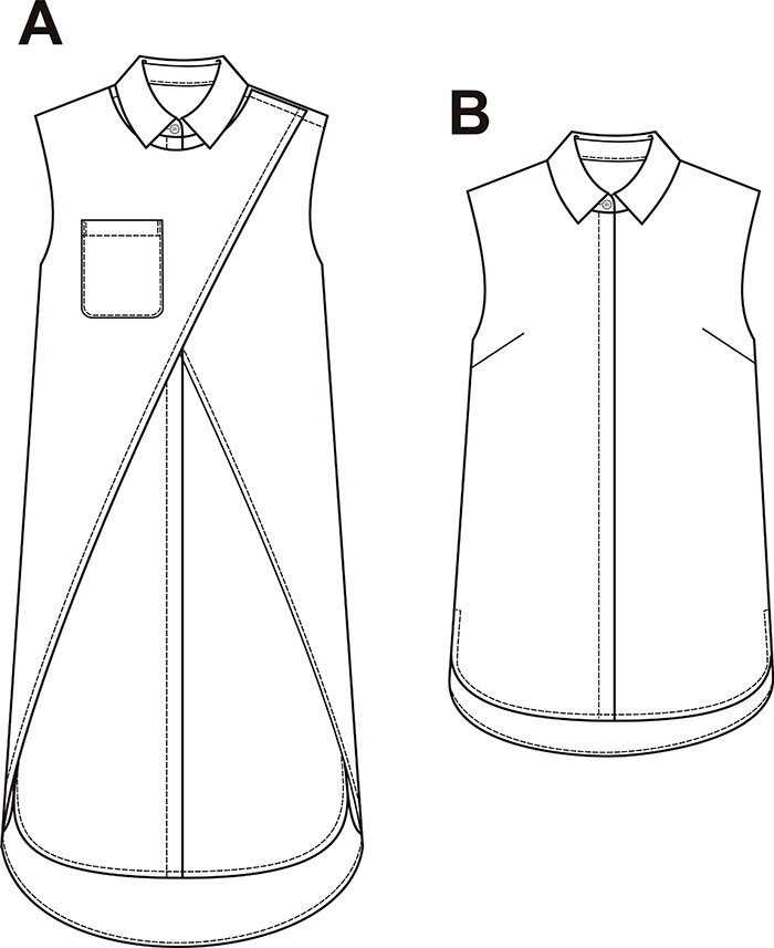 Платье-рубашка прямого силуэта. Инструкция по пошиву фото