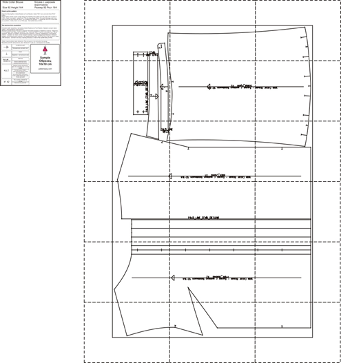 Блуза с широким воротником. Инструкция по пошиву фото