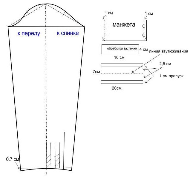 Выкройка мужской рубашки фото