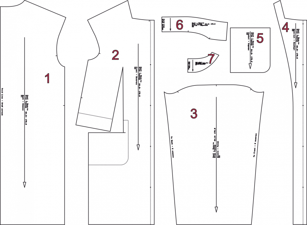 Купить выкройку Выкройка прямого пальто онлайн фото