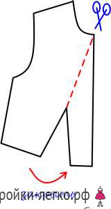 Выкройка лифа платья с драпировкой «галстук» фото