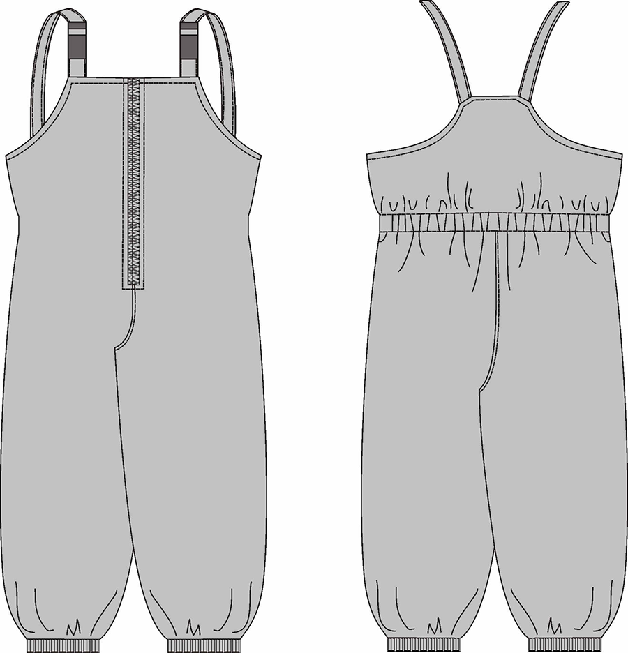 Выкройка детского зимнего полукомбинезона фото