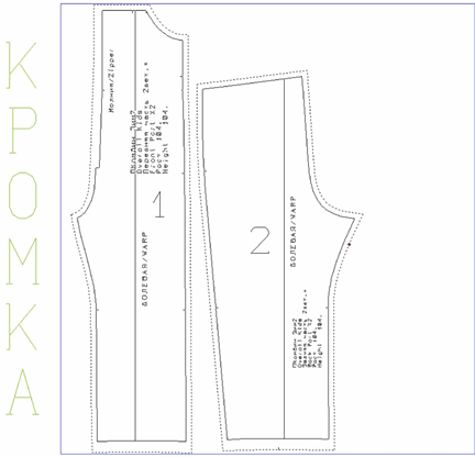 Выкройка детского зимнего полукомбинезона фото
