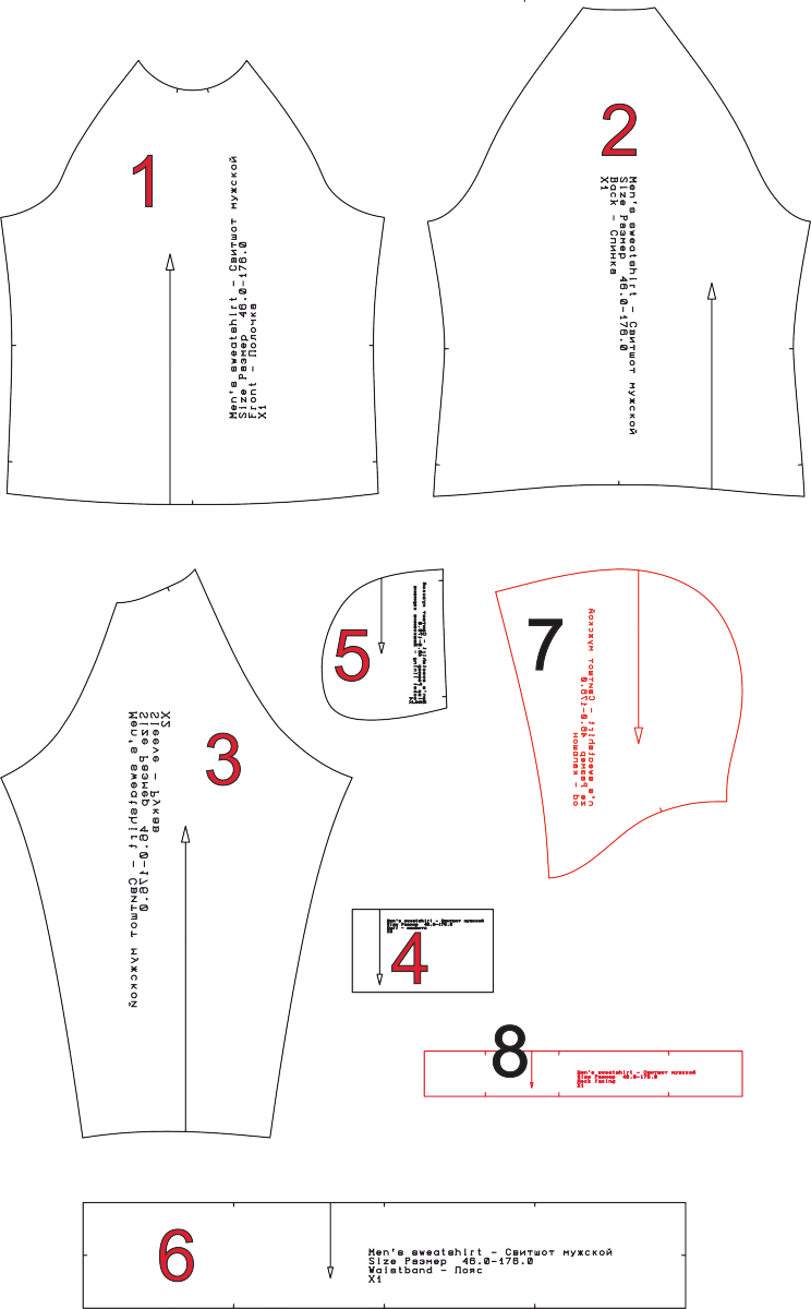 Мужской свитшот и худи. Инструкция по пошиву фото