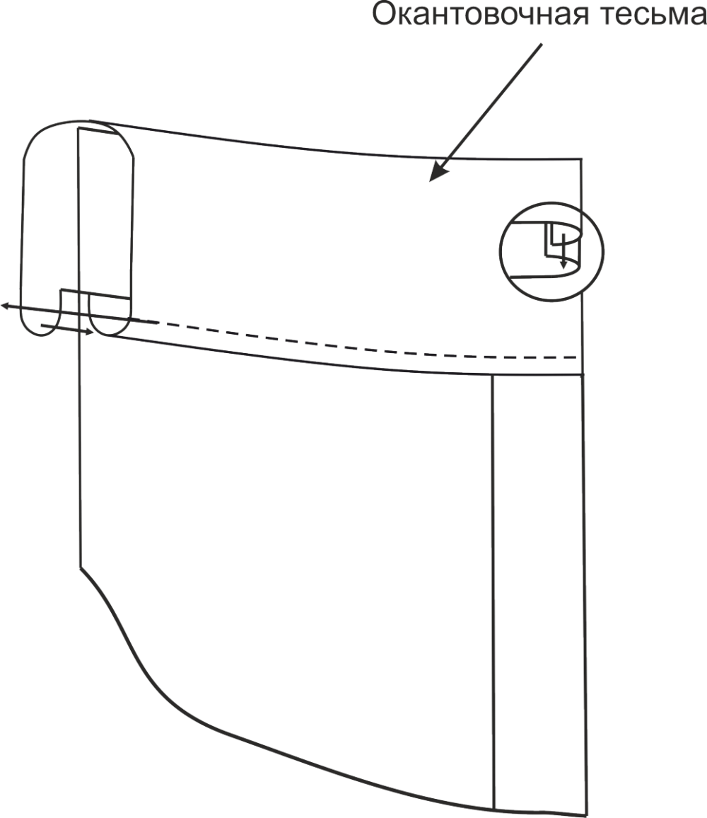 Купить выкройку Выкройка блузы с кокеткой и воланом онлайн фото