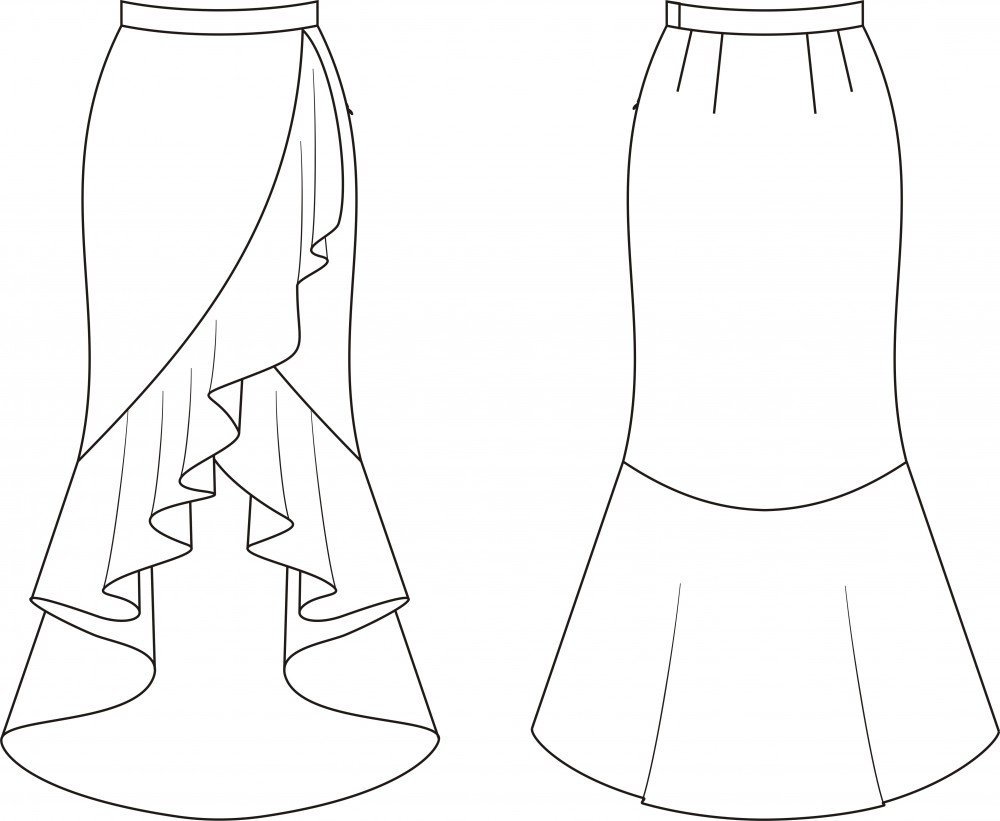 Юбка-палаццо. Инструкция по пошиву и печати выкроек фото