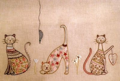 Кошки. Идеи для вышивки фото
