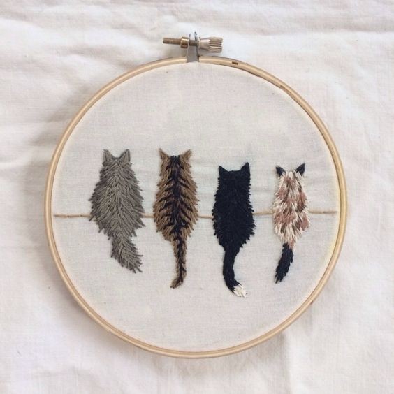 Кошки. Идеи для вышивки фото