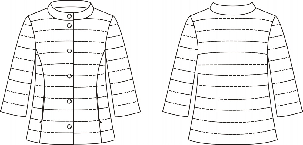 Куртка А-силуэта с втачным рукавом. Инструкция по пошиву фото