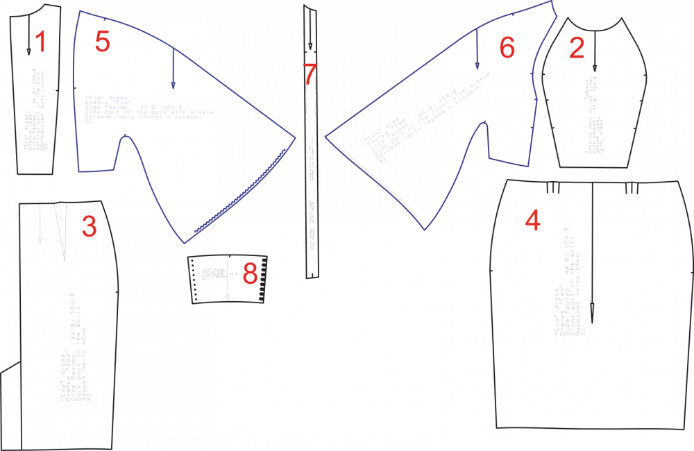 Платье "Ева". Инструкция по пошиву и печати выкроек фото