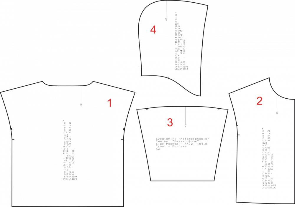 Свитшот «Метаморфозы». Инструкция по пошиву фото