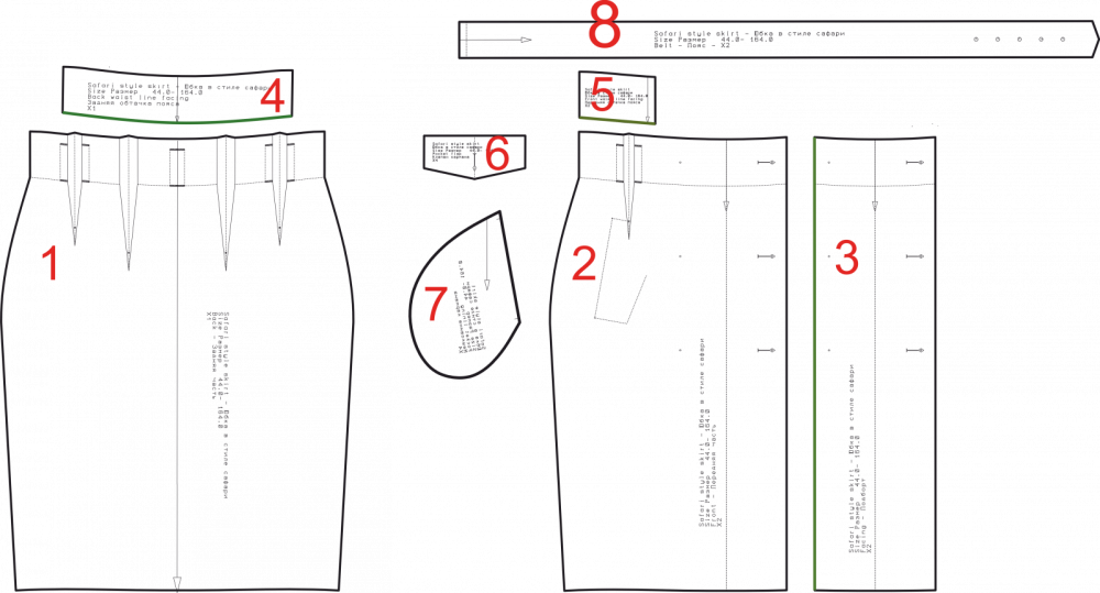 Юбка в стиле сафари. Инструкция по пошиву фото