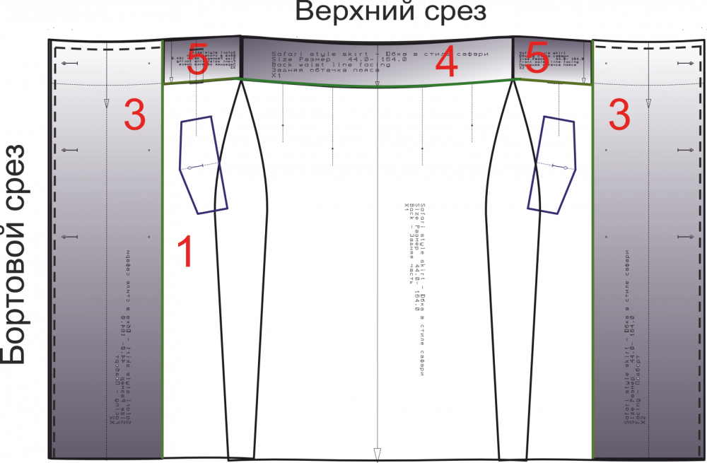 Юбка в стиле сафари. Инструкция по пошиву фото