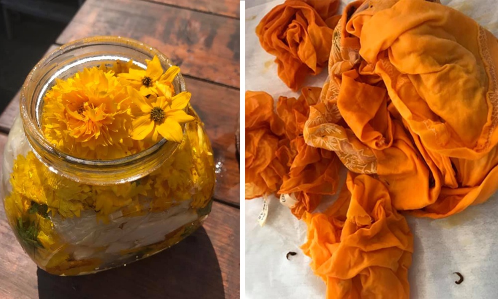 Солнечное окрашивание тканей фото