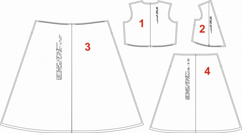 Платье "Жасмин". Инструкция по пошиву и печати выкроек фото