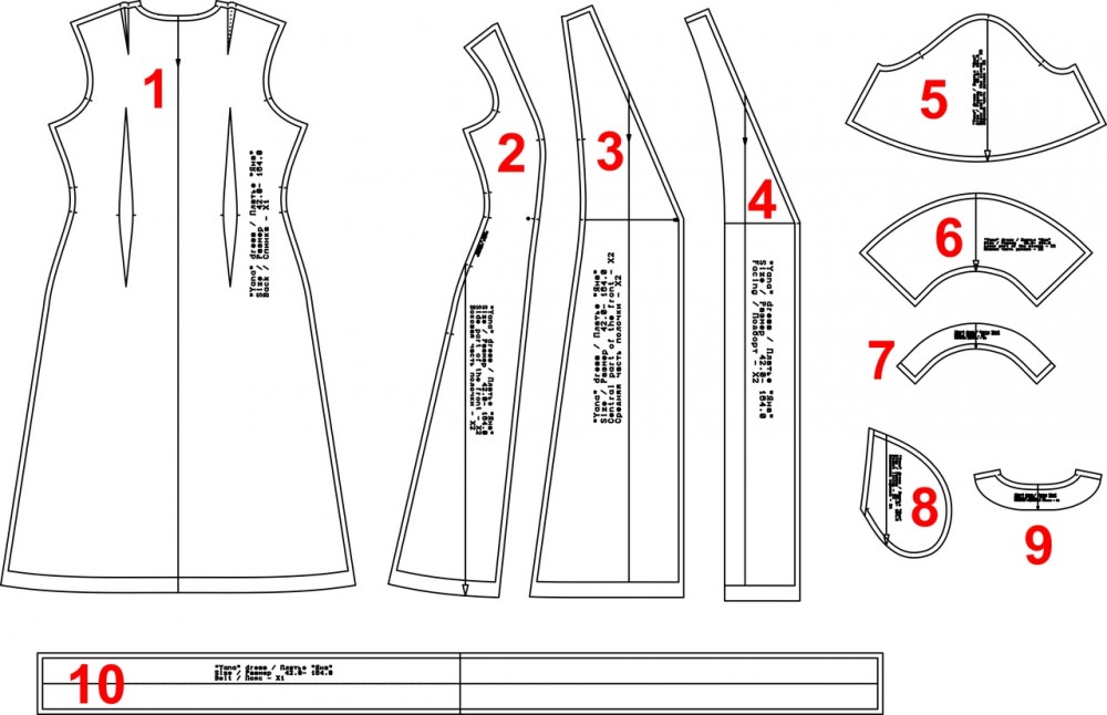Купить выкройку Выкройка платья «Яна» онлайн фото