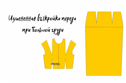 Корректировка выкройки при короткой спинке и большой груди фото