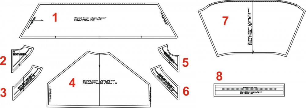 Блуза "Ульяна". Инструкция по пошиву и печати выкроек фото