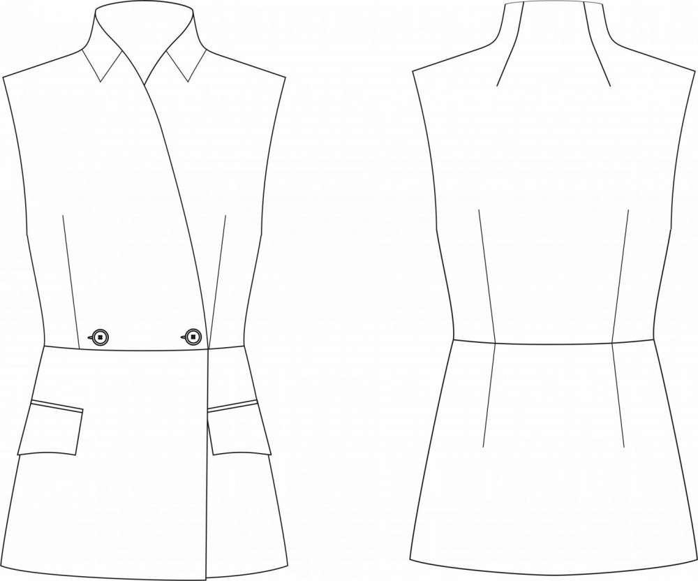 Жилет «Марлен». Инструкция по пошиву и печати выкройки фото