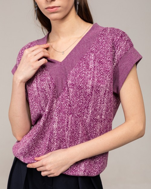 Трикотажный топ "София". Инструкция по пошиву и печати выкроек фото