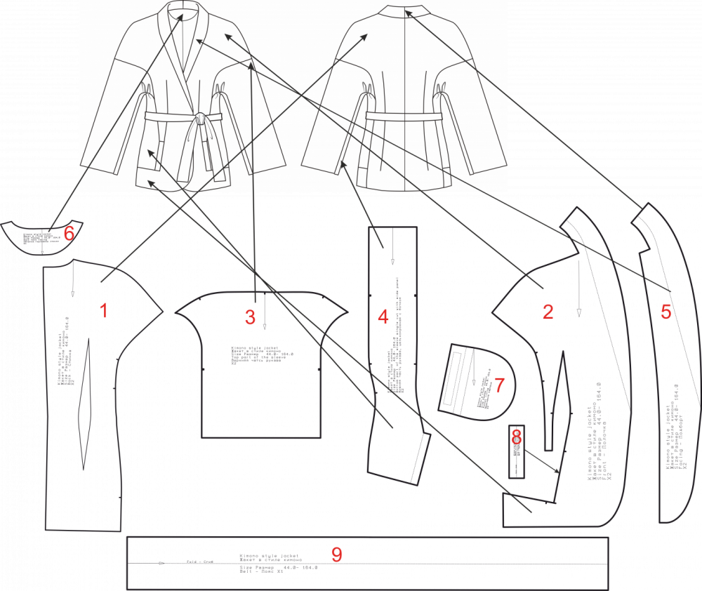 Жакет в стиле кимоно. Фото-инструкция по пошиву фото