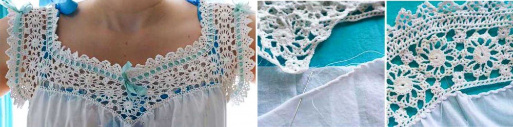 Работа с мерным кружевом фото