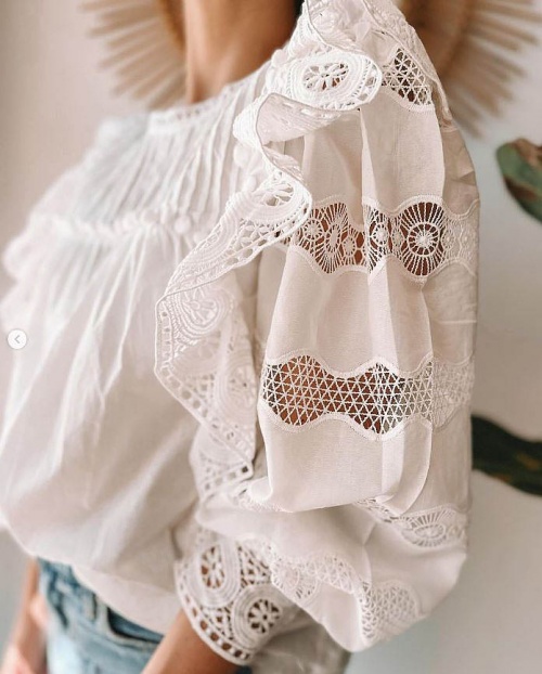 Работа с мерным кружевом фото