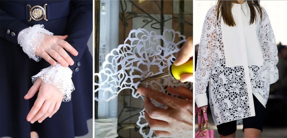 Русский ажур: гильоширование или выжигание на ткани фото