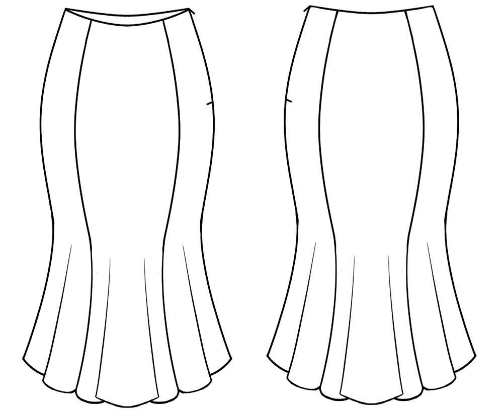 Купить выкройку Выкройка юбки годе. Коллекция «Леди босс». Для прекрасных карьеристок онлайн фото
