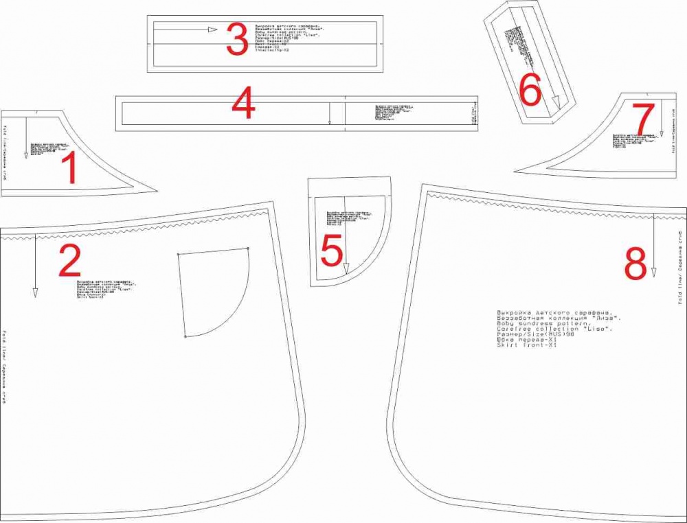 Выкройка детского сарафана. Беззаботная коллекция «Лиза» фото
