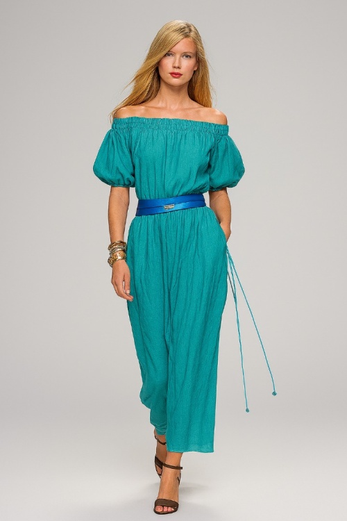 Как сшить платье с открытыми плечами. Фото-мастер-класс фото