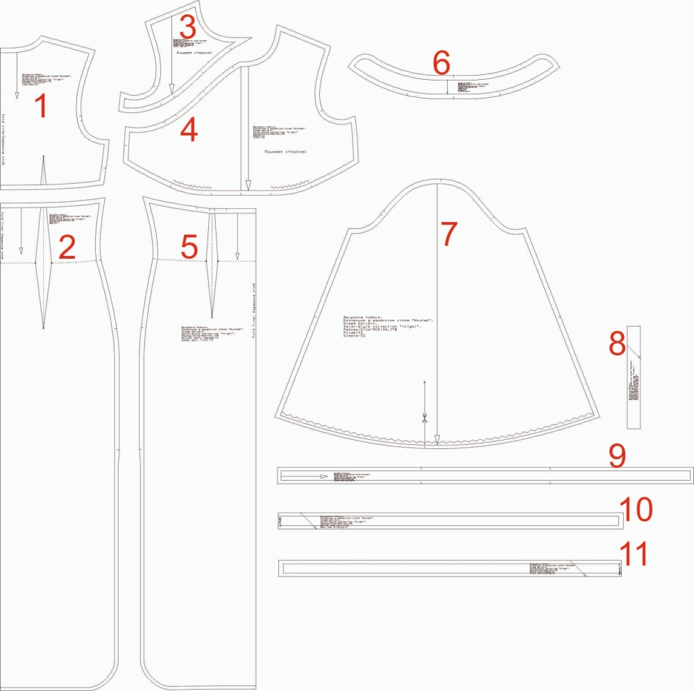 Выкройка платья. Коллекция в азиатском стиле «Икигай» фото