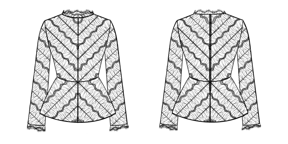 Выкройка блузы из кружева. Праздничная коллекция «Джоконда» фото