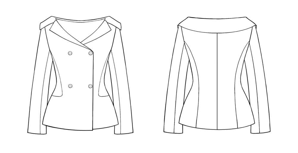 Выкройка жакета. Праздничная коллекция «Джоконда» фото