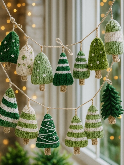 Вязаные ёлочные игрушки: тёплое украшение для зимнего дома фото