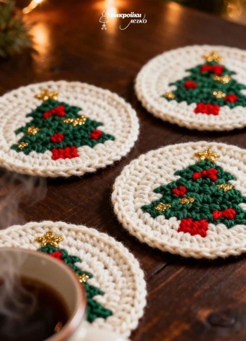 Вязаные ёлочные игрушки: тёплое украшение для зимнего дома фото