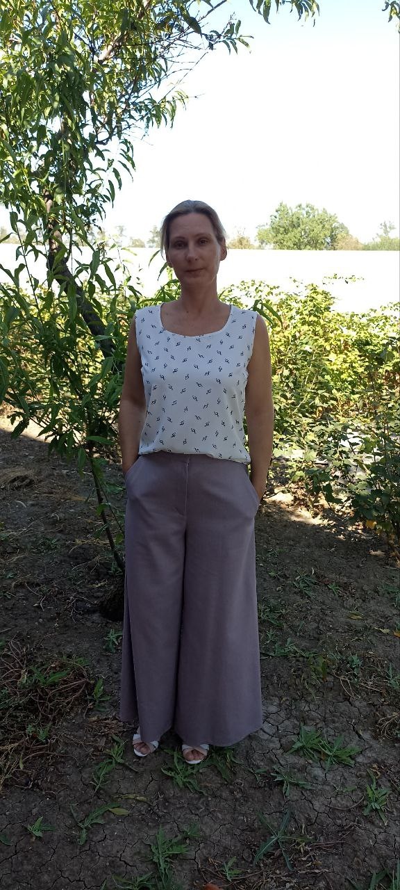 Льняные брюки «Облака» фото