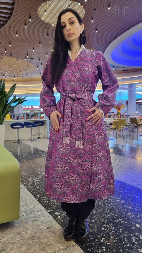 Летнее пальто из жаккарда фото