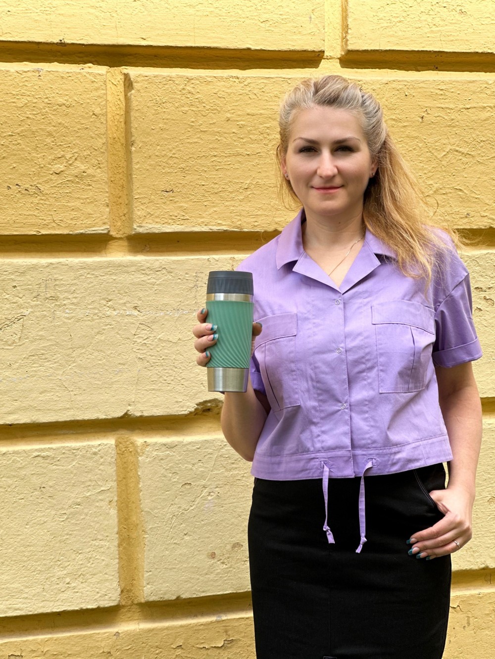 Укороченная рубашка по выкройке пальто-рубашки фото