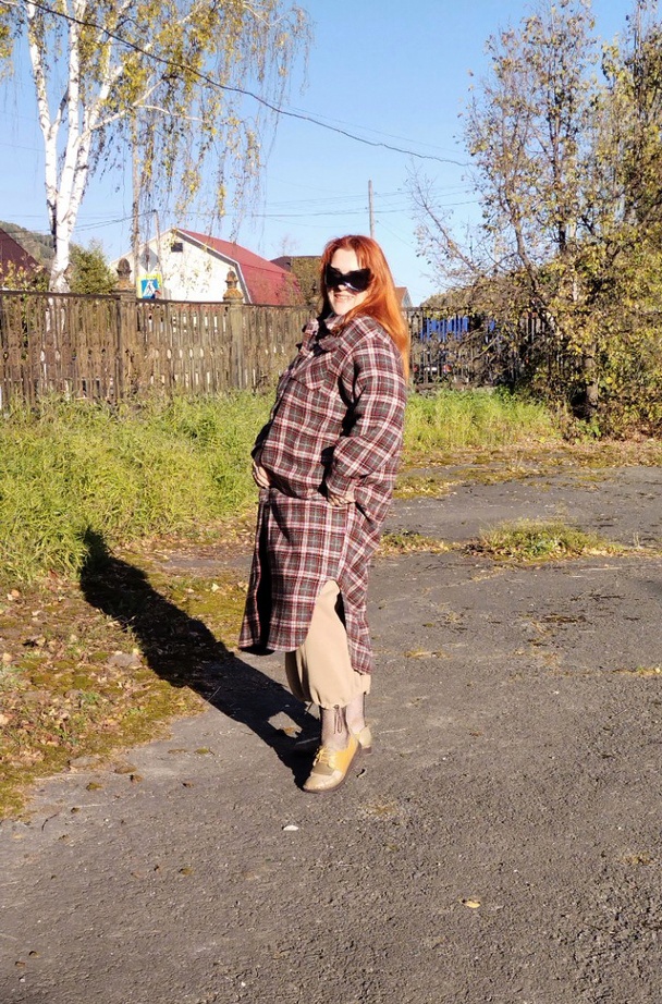 Тёплая осень в любимом пальто-рубашке фото