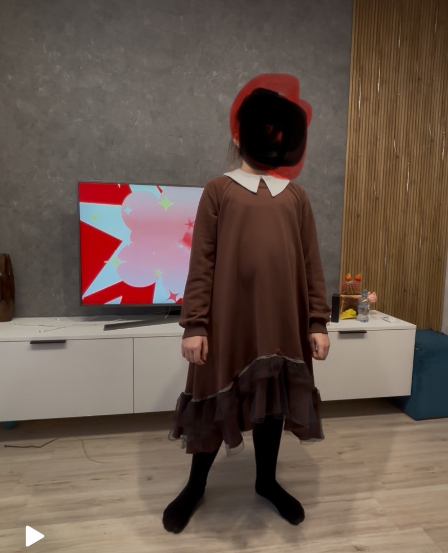 Платье оверсайз, для школы фото