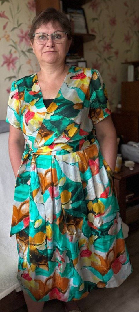 Платье с запахом в японском стиле фото