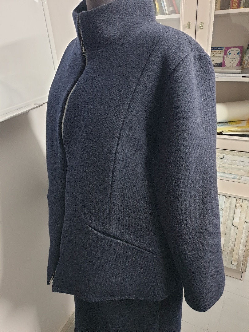 Зимнее укороченое пальто фото